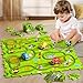 JUKUDAHU 64 Pieces Puzzle Race Track Car Set Toys for 3 4 5 6 Year Old Boys  Puzzle Tracks Car Toys for Kids Ages 35 with 3 Sliding Toy Cars AnimalsThemed Birthday Gifts for Toddlers 13 24 46 - Image 4