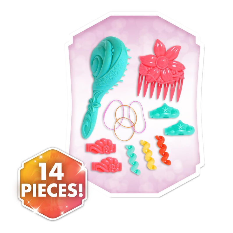 Just Play Disney Princess Moana Styling Head with Accessories, 14-pieces, Black Hair, Brown Eyes, Kids Toys for Ages 3 Up by Just Play - Image 4