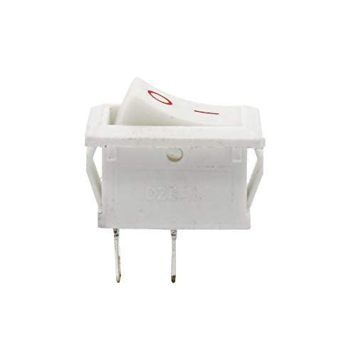 Electronicspices Mini Rocker Switch White 2 Pin SPST ON-OFF 250V PACK OF 10 - Image 3