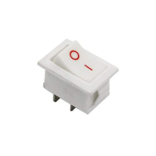Electronicspices Mini Rocker Switch White 2 Pin SPST ON-OFF 250V PACK OF 10 - Image 2