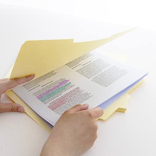 BAZIC Products Manila Folders 11 5/8" x 9/2", Manila File Folders 1/3 Cut Letter Size with Left, Right, Center Tabs – Letter Size for Organizing and Filing Documents, Office Folders, 24-Count - Image 4