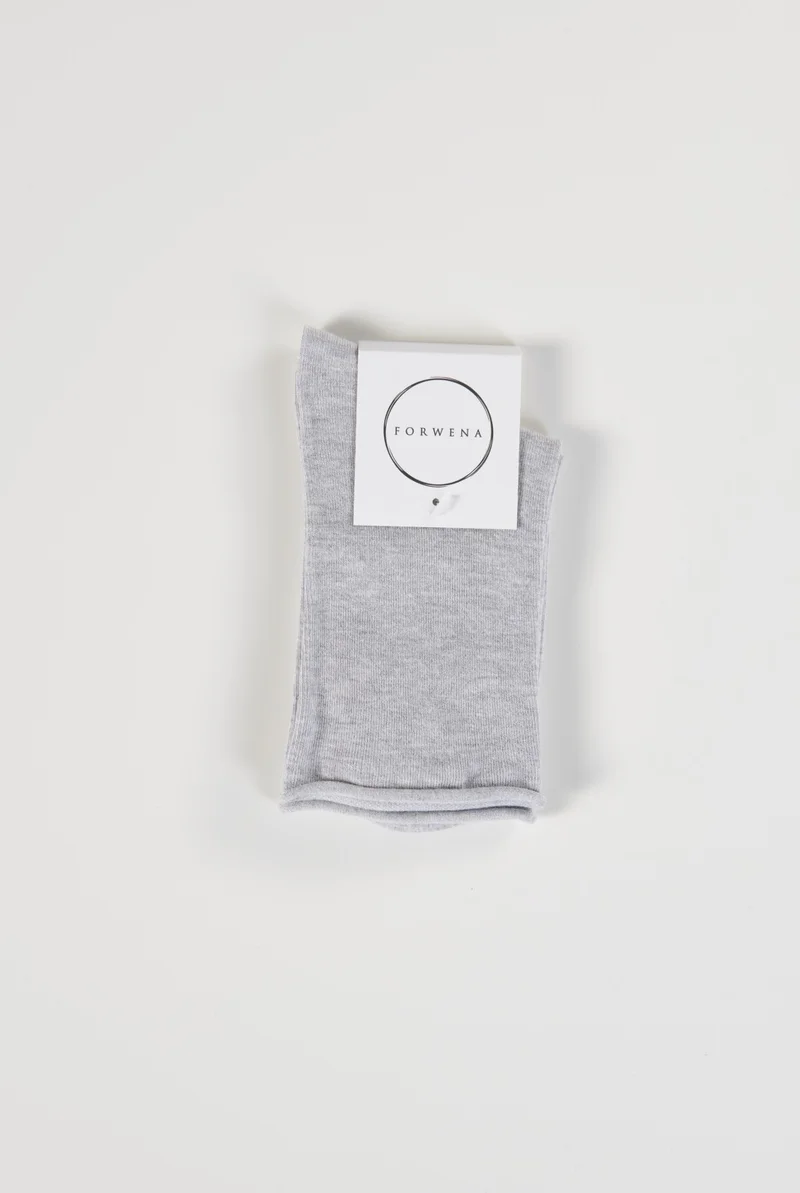 Forwena Light Gray Bamboo Elastic Seamless Women's Socks