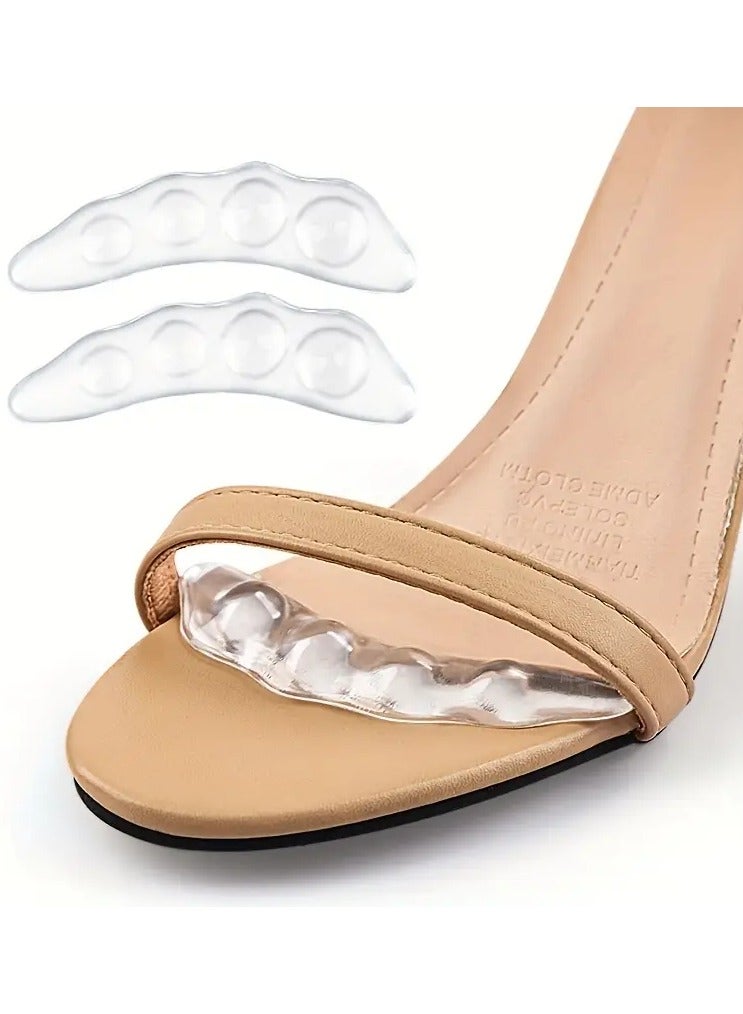 Goolsky 2pcs Non-slip Insoles Sticker for High Heels Flip Flop Sandals, Silicone Gel Self-adhesive Foot Patch, Forefoot Pad - Image 1