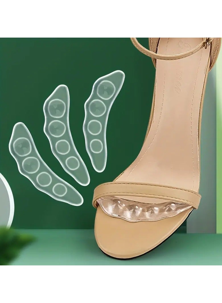 Goolsky 2pcs Non-slip Insoles Sticker for High Heels Flip Flop Sandals, Silicone Gel Self-adhesive Foot Patch, Forefoot Pad - Image 3