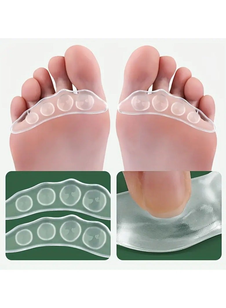 Goolsky 2pcs Non-slip Insoles Sticker for High Heels Flip Flop Sandals, Silicone Gel Self-adhesive Foot Patch, Forefoot Pad - Image 2