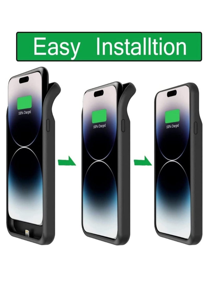 Raxoom Protective Battery Case Cover For Apple iPhone 13 Pro Max 4500mAh Black - Image 5