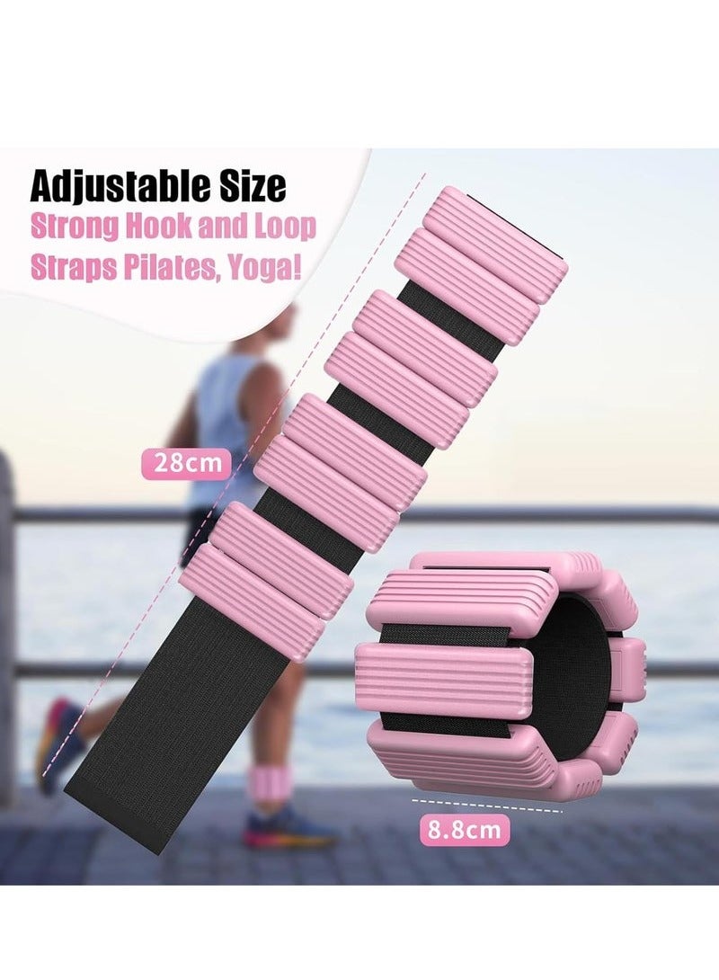 Wrist Ankle Weights for Men and Women - 2 Pack | Adjustable Weighted Silicone Bracelet for Yoga, Dance, Pilates, Aerobics, Aerobics, Gym, Pool Exercise and Jogging. (1 lb/2 lb) - Image 2
