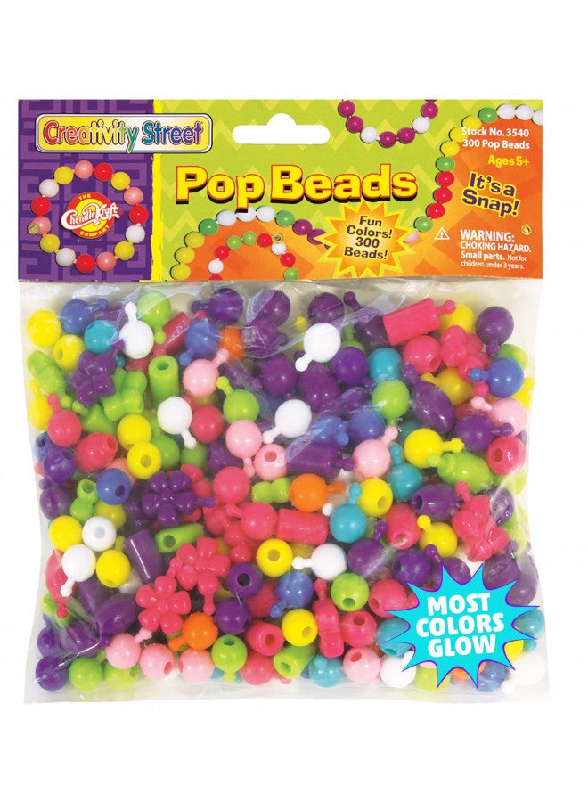 Chenille Kraft Creativity Street Pop Beads, Assorted Colors, Assorted Sizes, 300 Pieces - Image 1