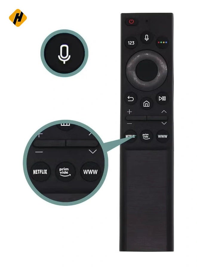 HuHa Replacement Universal Voice Remote Control for Samsung TV BN59-01363C – Compatible with Samsung Smart TV Models Q60A, Q70A, Q80A, QN90A, The Frame QLED 4K, and More – Includes Battery  - Image 3