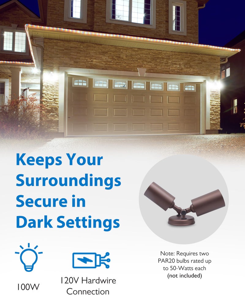 Nicor مصباح الفيض من NICOR Lighting 11528، برونزي - Image 3