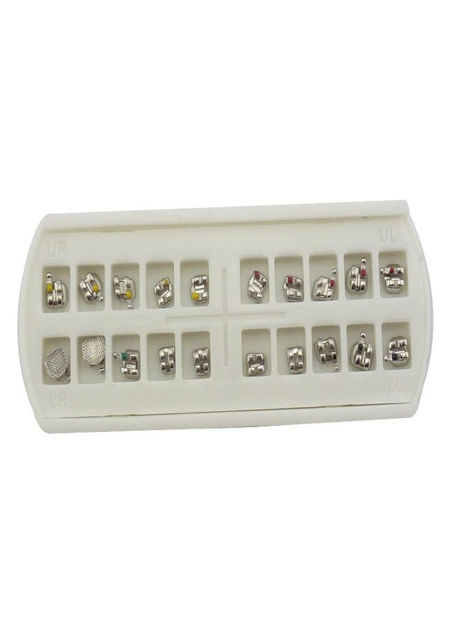 SNAWOP Dental Orthodontic Brackets Mini Metal Tooth Braces Roth/MBT (5 Packs Roth 022 3-4-5 with Hooks - Image 5