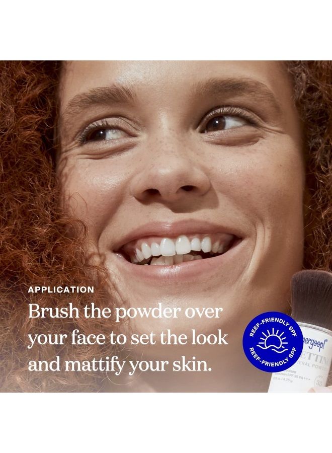 Supergoop! (Re) setting 100% Mineral Powder, Medium - 0.15 oz - Makeup Setting Powder + Broad Spectrum SPF 35 PA+++ Sunscreen - With Ceramides, Olive Glycerides & Coated Silica Spheres