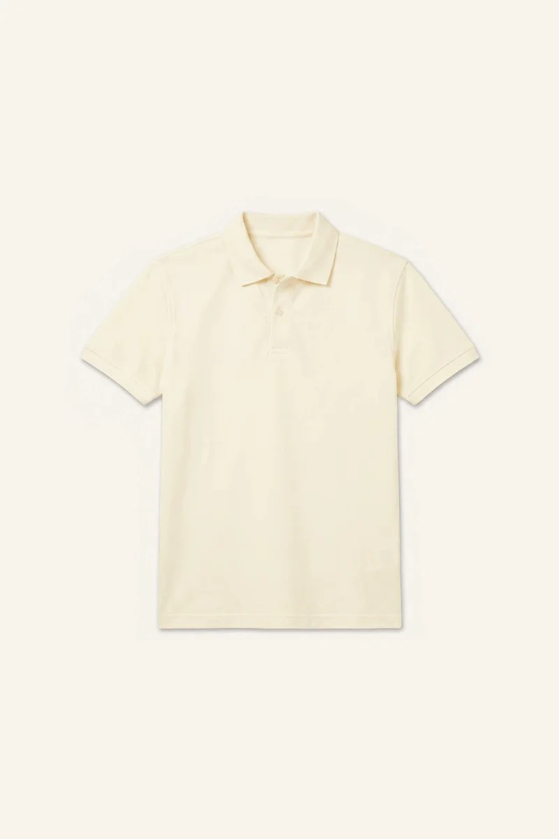 ديفاكتو Regular Fit Polo Collar Pique Short Sleeve Polo T-Shirt
