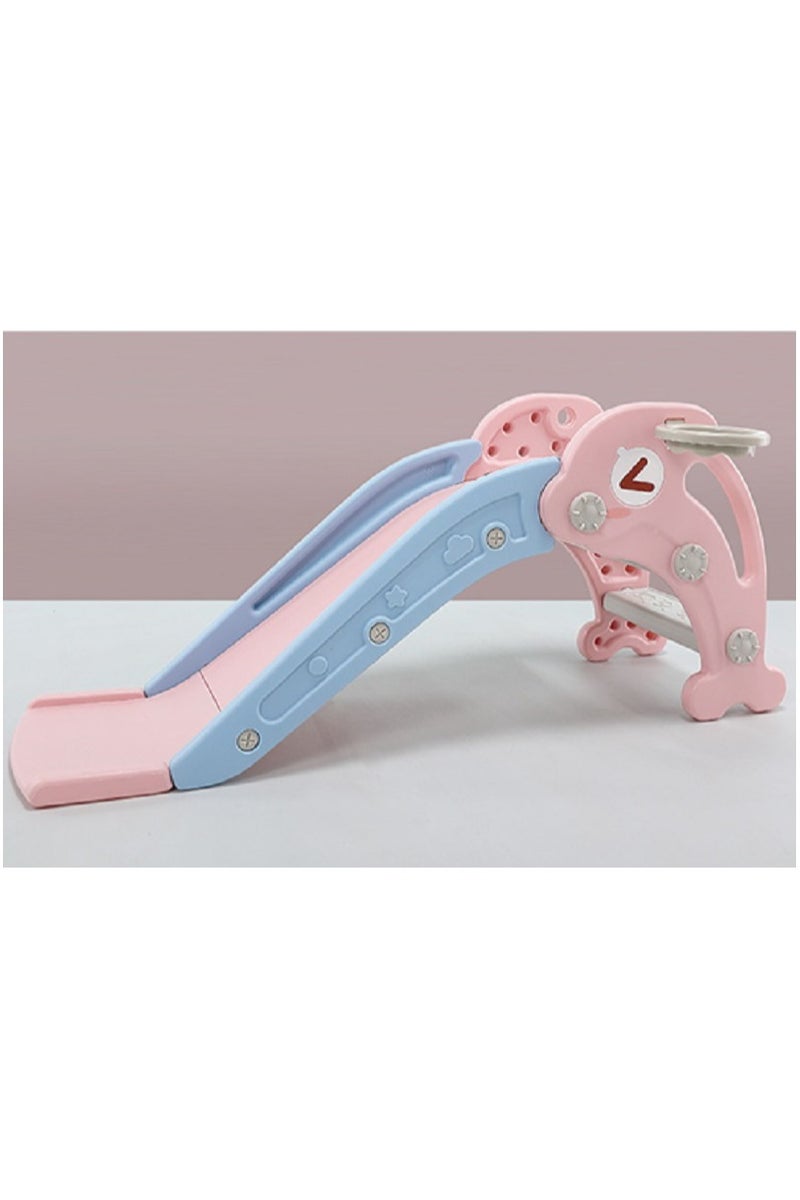 فول جوي زحليقه اطفال مع طوق كرة السلة  2 في 1 ، زحليقه للأطفال الصغار الأولاد والبنات المتسلقين، ألعاب داخلية وخارجية - Image 1