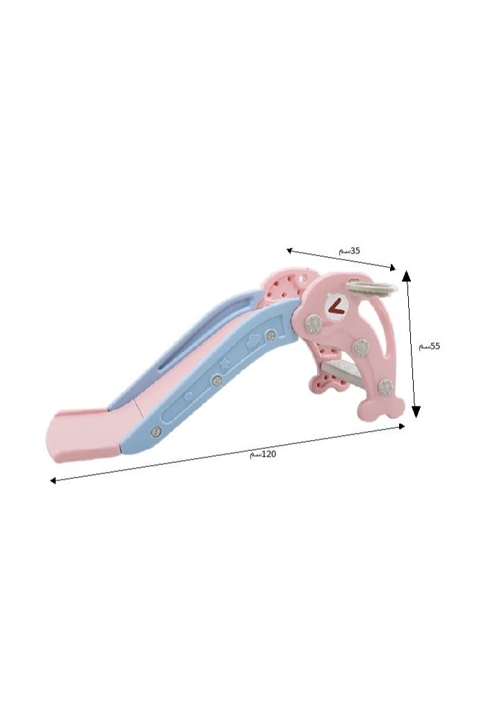فول جوي زحليقه اطفال مع طوق كرة السلة  2 في 1 ، زحليقه للأطفال الصغار الأولاد والبنات المتسلقين، ألعاب داخلية وخارجية - Image 2