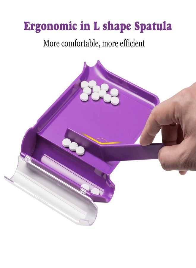 Medarchitect Right Hand Pill Counting Tray with Spatula (Purple) - Image 3