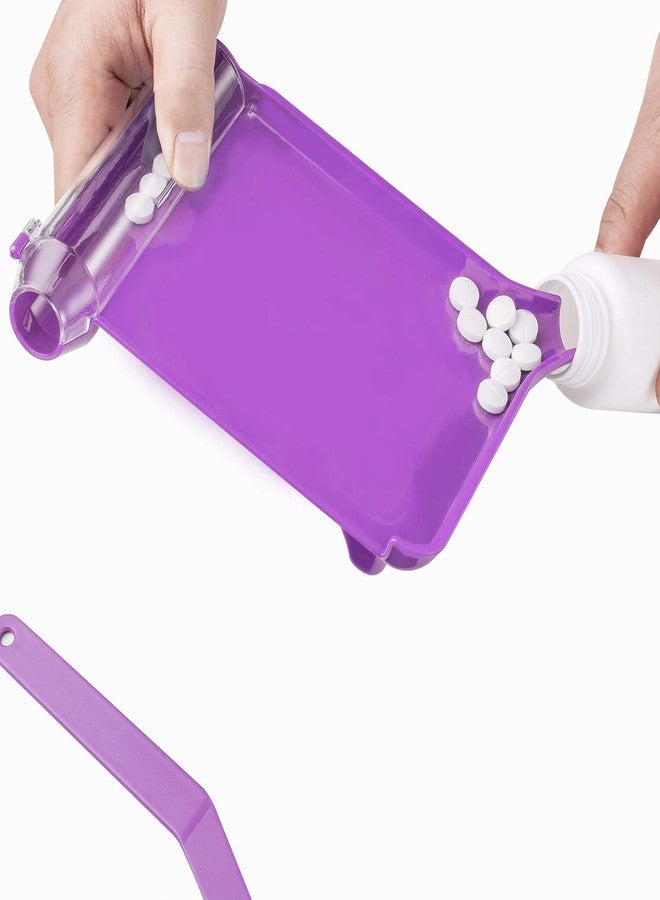 Medarchitect Right Hand Pill Counting Tray with Spatula (Purple) - Image 2