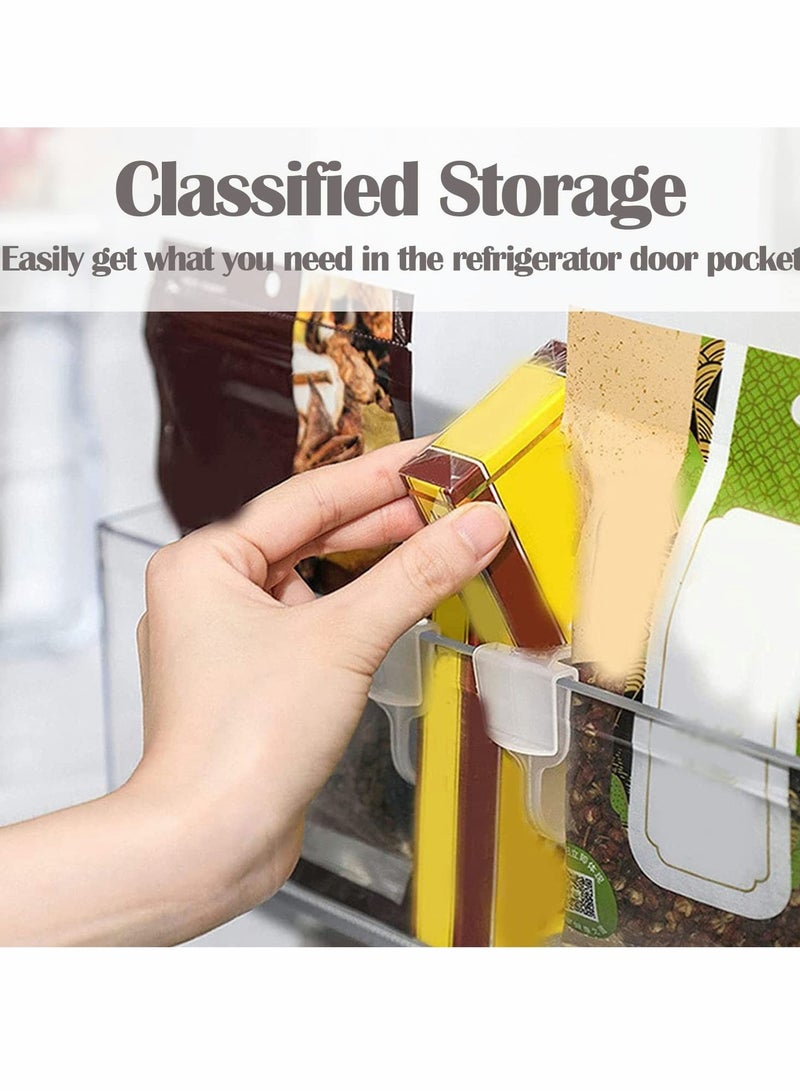 KASTWAVE Fridge Dividers, 8Pcs Plastic Refrigerator Dividers, Adjustable Snap-on Separator Fridge Space Allocators,Storage Box Pantry Grid Dividers for Home Kitchen Office Supplies (Clear) - Image 3