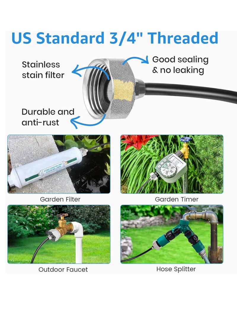 general for Outside Patio, 75FT (23M) Misting Line+23 Mist Nozzles+3/4" Brass Adapter, Outdoor Misting Cooling System for Patio Backyard Garden Greenhouse Horse Corral - Image 3