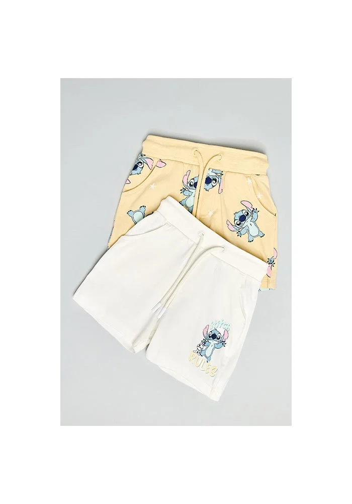 أر أند بي 2 Pack Stitch Print Shorts with Drawstring Waist