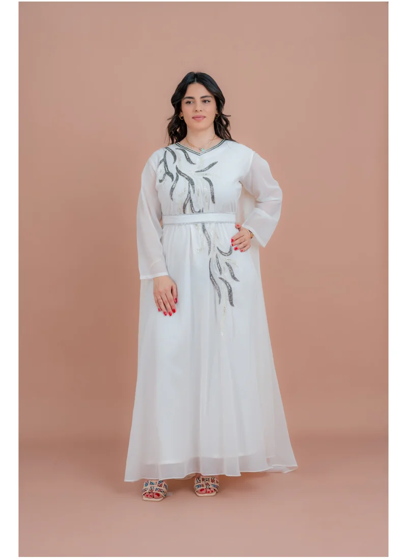 IKKXA Belted Elegant 2-Piece Kaftan