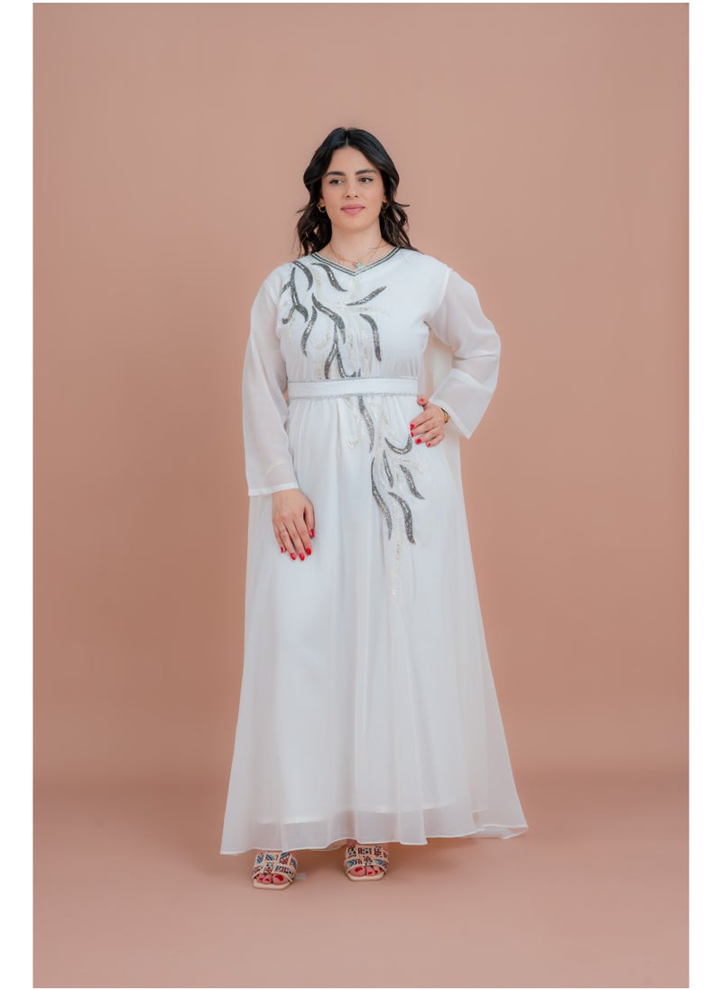 اكسا قفطان أنيق بحزام من قطعتين  - Image 1