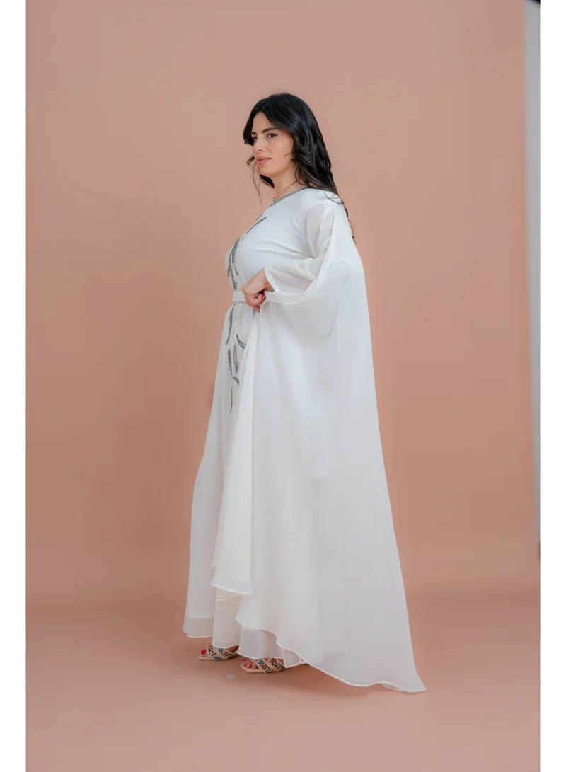اكسا قفطان أنيق بحزام من قطعتين