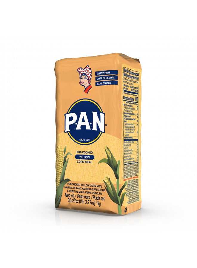 P.A.N. P.A.N. Yellow Corn Meal Pre-cooked Gluten Free and Kosher Flour for Arepas (2.2 lb / Pack of 4)  - Image 2