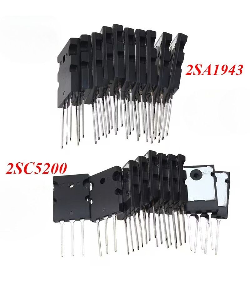 8 Pcs 4 Of Each Type New Version 2SA1943 2SC5200 To 3PL Audio Amplifier Pair PNP NPN High Power Matched Transistors Suitable For Below 36V - Image 1
