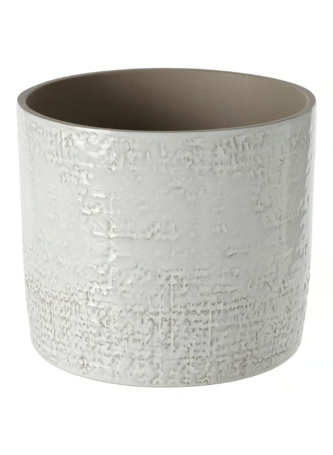 White Plant Pot – Indoor & Outdoor Decorative Flower Pot, Durable and Stylish, 15 cm Diameter - Image 1