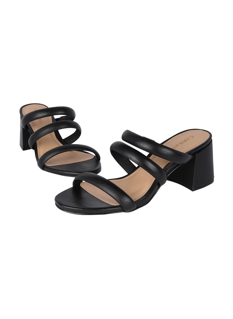 CARRANO - Carrano Ladies Open Back Strappy Heeled Mules 312021 Cab0502 - Image 1