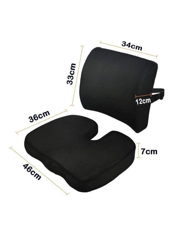 Seat Cushion And Lumbar Support Pillow - Image 2