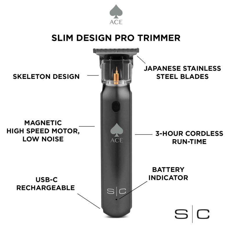 Stylecraft Ace Cordless Precision Hair Trimmer, Rechargeable USB Type-C - Image 2