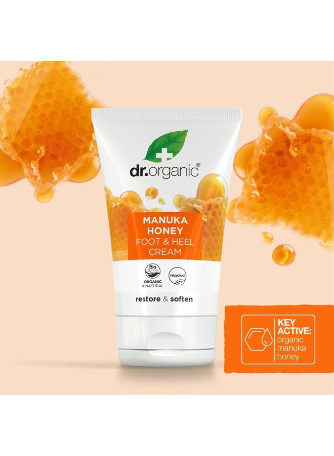 dr.organic Manuka Honey Foot Cream, Moisturising, Dry Skin, Mens, Womens, Natural, Vegetarian, Cruelty-Free, Paraben & SLS-Free, Recycled & Recyclable, Organic, 125ml, Packaging may vary - Image 4