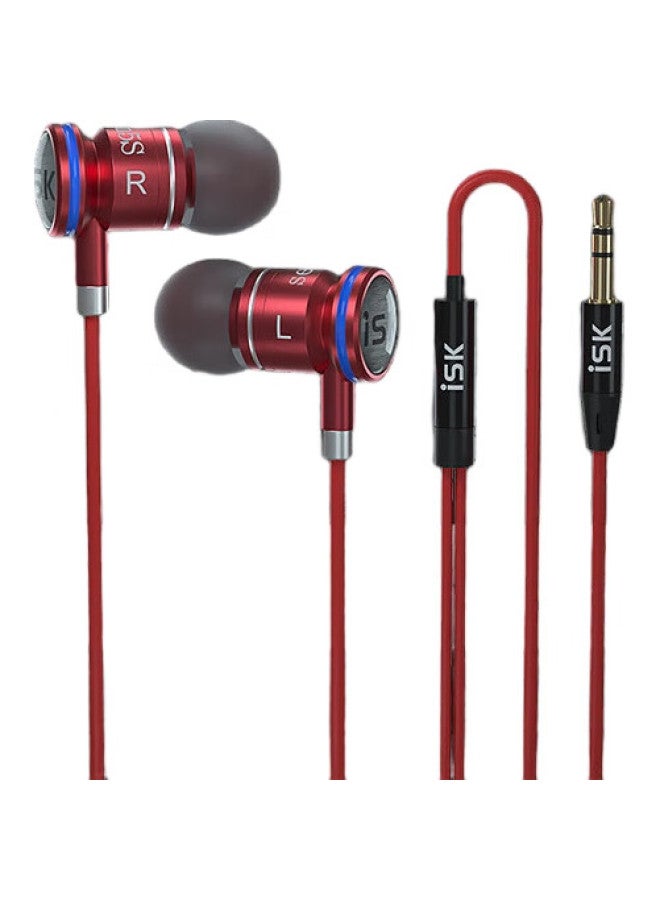 Isk Sem5S In-Ear Professional Monitoring Earphones, Hifi Small Earphones For Karaoke/Gaming/Music/Asmr, Compatible With Mobile Sound Cards, China Red - Image 1