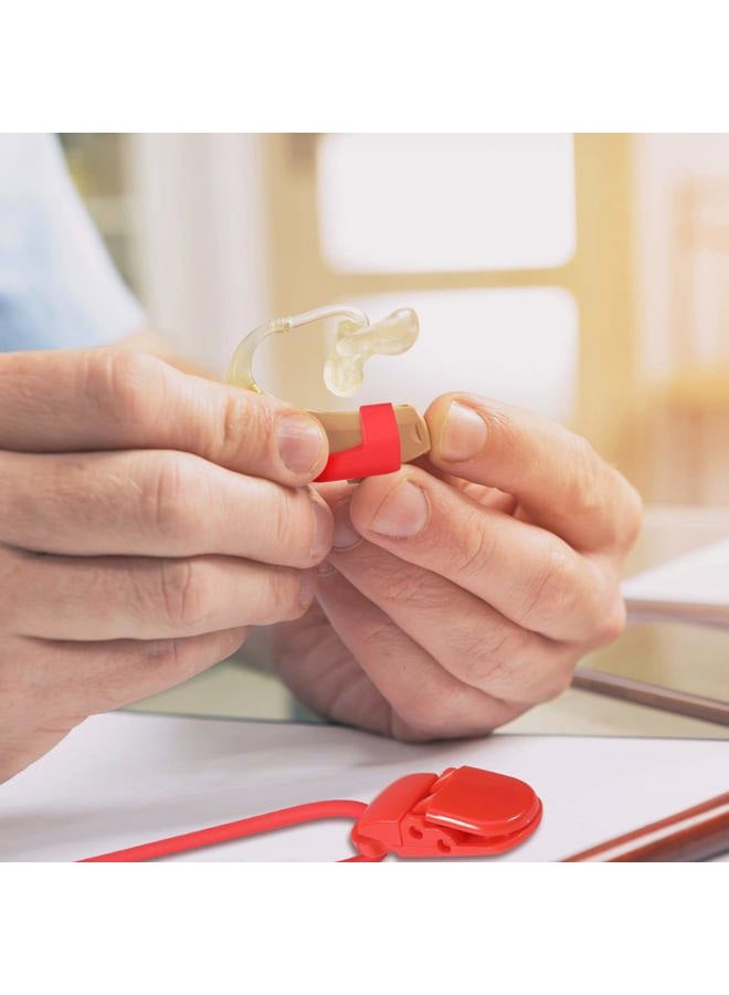 BBTO 4Pcs Hearing Aid Clips Adjustable Hearing Aid Clip Holder Anti-Lost Hearing Aid Rope for Adults, 4 Colors (Classic Style) - Image 4