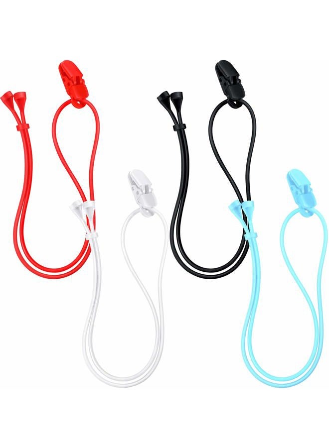 BBTO 4Pcs Hearing Aid Clips Adjustable Hearing Aid Clip Holder Anti-Lost Hearing Aid Rope for Adults, 4 Colors (Classic Style) - Image 1
