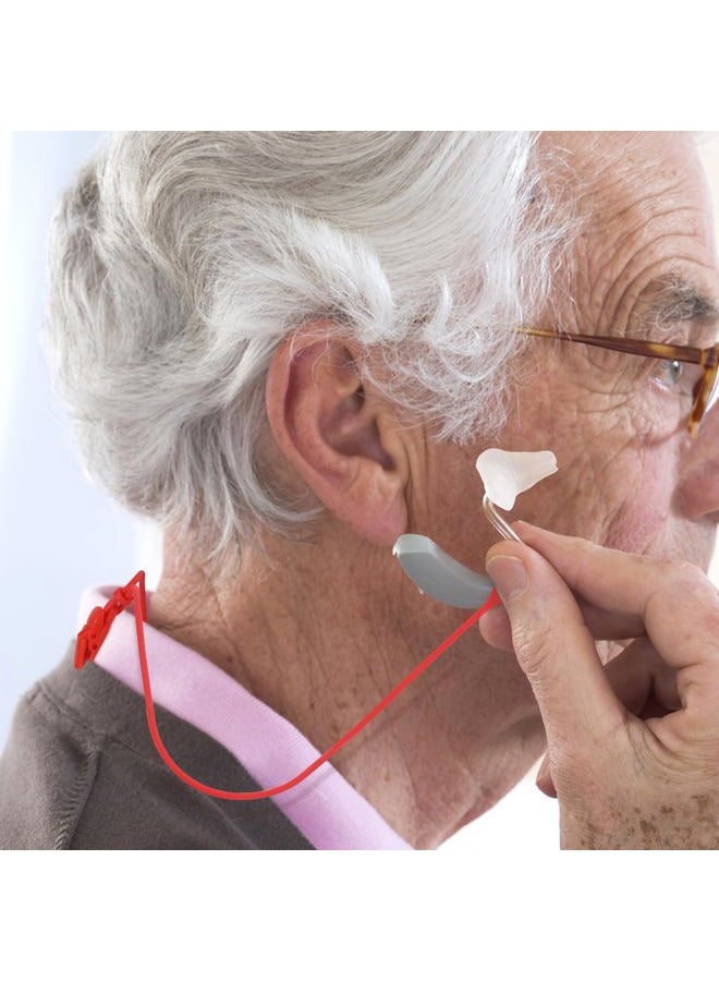 BBTO 4Pcs Hearing Aid Clips Adjustable Hearing Aid Clip Holder Anti-Lost Hearing Aid Rope for Adults, 4 Colors (Classic Style) - Image 5