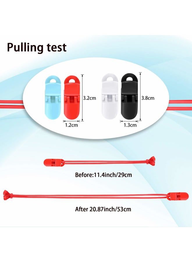 BBTO 4Pcs Hearing Aid Clips Adjustable Hearing Aid Clip Holder Anti-Lost Hearing Aid Rope for Adults, 4 Colors (Classic Style) - Image 2
