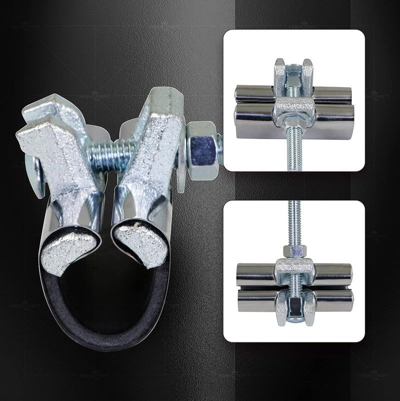 HIGHCRAFT مشبك إصلاح الأنابيب 2-1/2''، IPS بمسمار واحد، 3 بوصة طول، فولاذ مقاوم للصدأ (5 عبوات) - Image 4