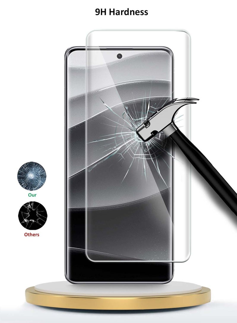 دبليو تيك شاومي ريدمي نوت 14 برو 5 جي 2024 حامي شاشة زجاجي مقسى بغطاء كامل للأشعة فوق البنفسجية (MSGUCN) - شفاف - Image 3