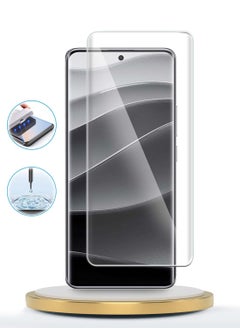 Wtech Xiaomi Redmi Note 14 Pro 5G 2024 Premium Curved Edges UV Full Glue Full Cover Tempered Glass Screen Protector (MSGUCN)- Clear  - Image 4