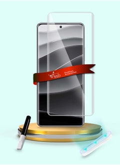 Wtech Xiaomi Redmi Note 14 Pro 5G 2024 Premium Curved Edges UV Full Glue Full Cover Tempered Glass Screen Protector (MSGUCN)- Clear  - Image 1