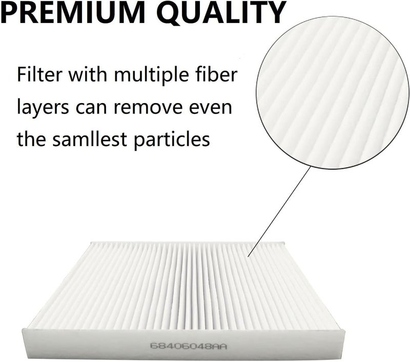 VKVXCLON 68406048AA Cabin Air Filter and Filter Access Door for Dodge Ram Models - Image 4