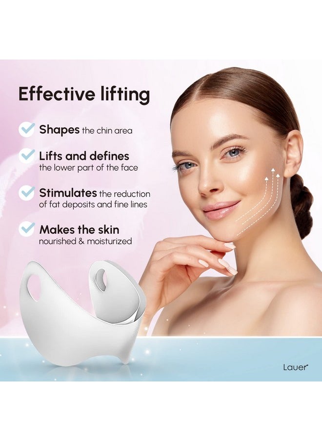 lauer cosmetic - V Shaped Contouring Face Mask Line Shaping Lifting Belt Neck Reduction Jawline Lift Tape Enhancer Face Patch Firming Tightening Skin Chin Up Sculpting Collagen Mask Hyaluronic Acid Aloe Vera 5 pcs - Image 1