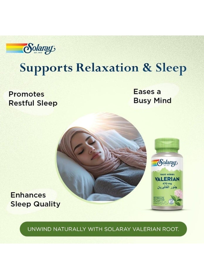 Solaray True Herbs Valerian 470 mg - 100 Capsules - Image 3