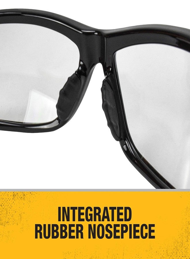 DEWALT DPG94-1D Dominator™ Z87+ Safety Glasses - Black Full Frame & Clear Lens - Rubber Temples & Nosepiece - 1 Pair - Image 4