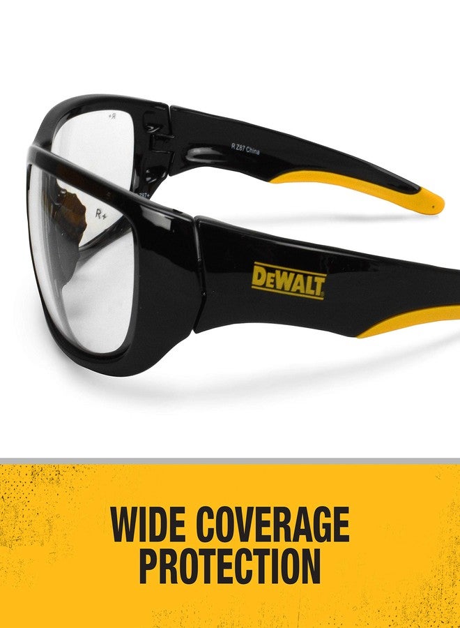DEWALT DPG94-1D Dominator™ Z87+ Safety Glasses - Black Full Frame & Clear Lens - Rubber Temples & Nosepiece - 1 Pair - Image 5