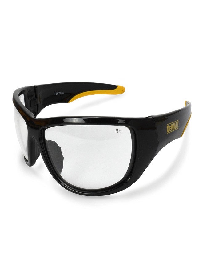 DEWALT DPG94-1D Dominator™ Z87+ Safety Glasses - Black Full Frame & Clear Lens - Rubber Temples & Nosepiece - 1 Pair - Image 1