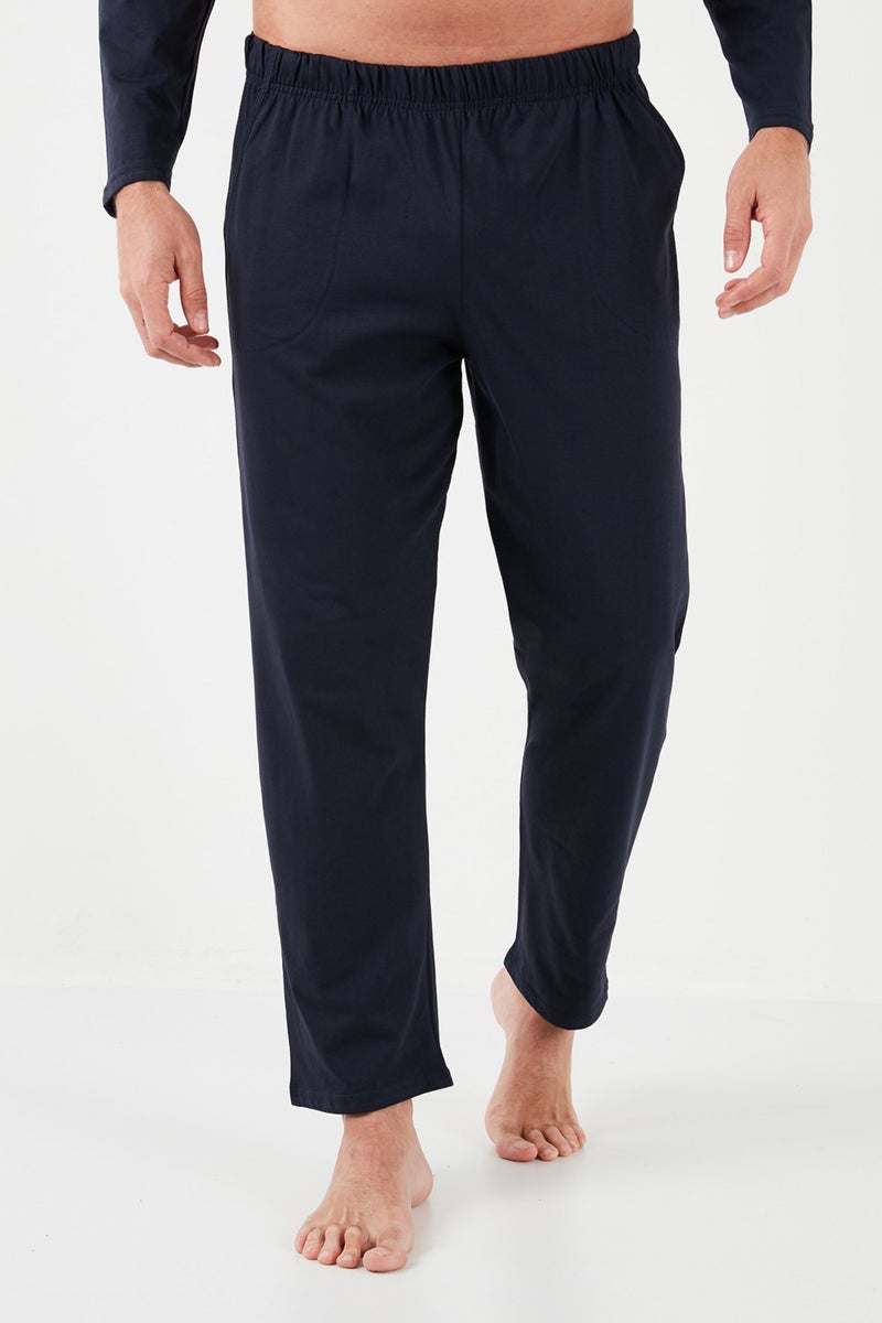 Buratti Cotton Regular Fit Long Sleeve Men's Pajama Set with Elastic Waist 6572008  - Image 2